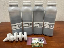 4 BLACK Toner Refill for Konica Minolta Bizhub C3100 P + 4 Chips (TNP50)