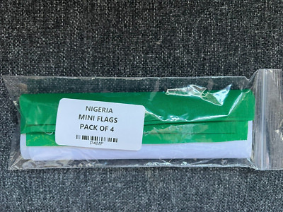 NIGERIA 4er Pack Mini Fahnen 22 cm x 15 cm FAHNE 9x6 cm