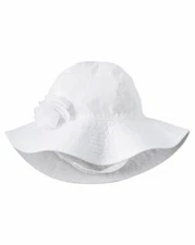 Carter's Baby Infant CHAMBRAY Bucket SUN Hat 12-24 mo, UPF 50+ WIDE BRIM (NEW)