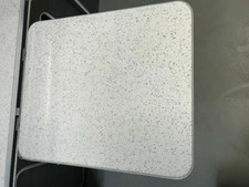 WHITE SPARKLE TABLE & GREY TRIM  - Caravan/Campervan/Motorhome/Furniture