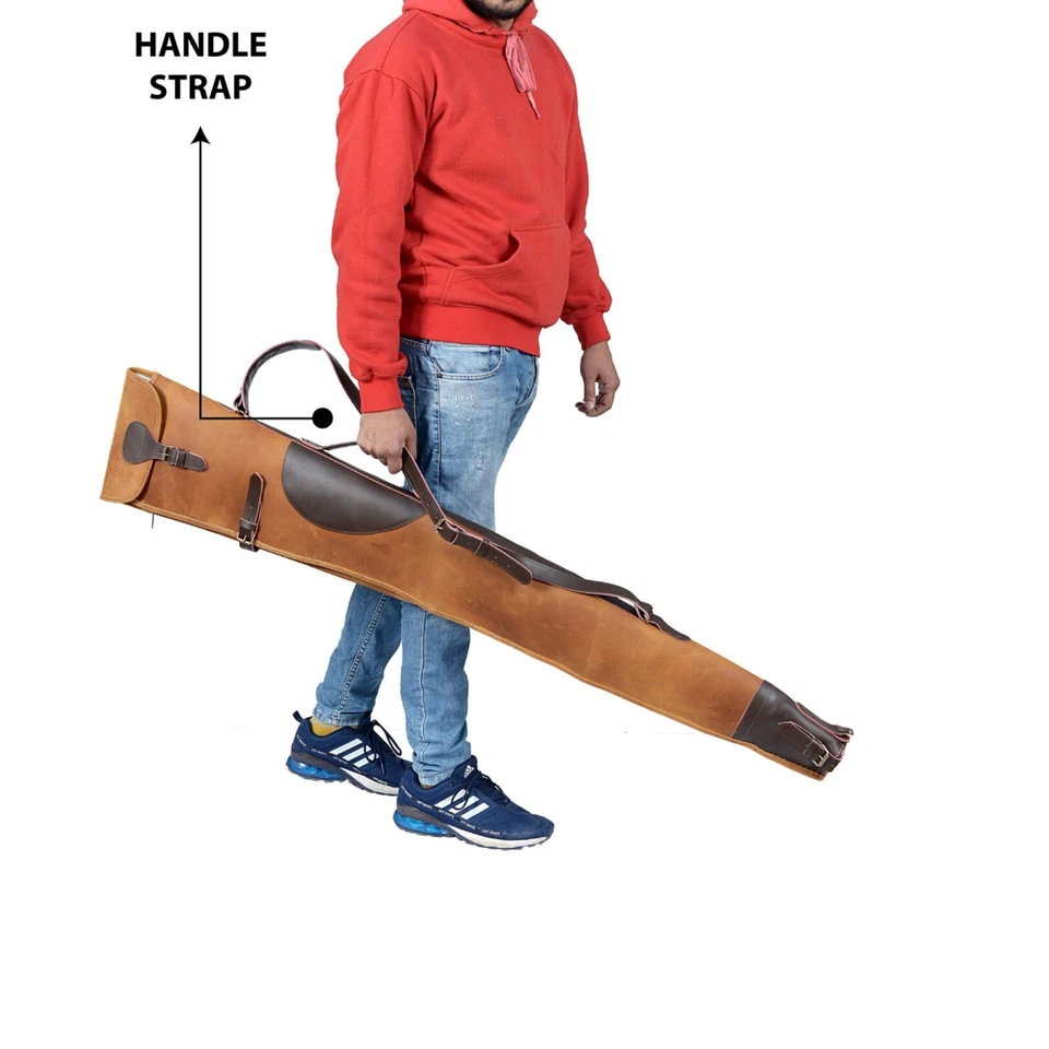 Leather shotgun Slip Case, Clay Hunting shotgun case, Gifts for hunters - Image 2 of 4