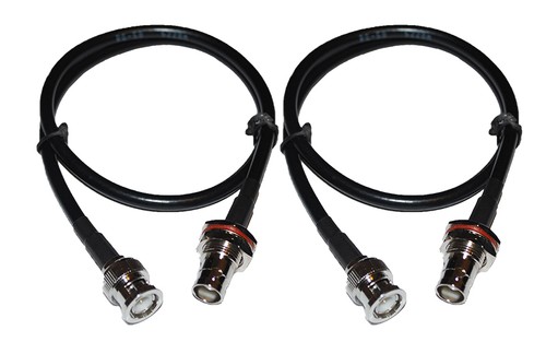 2X BNC Kabel Front Rack Montagesatz/2X UHF Antennen für Sennheiser Wireless - Bild 2 von 5