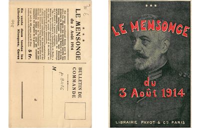 CPA AK WERBUNG Lüge vom 3. August 1914 Buchhandlung PAYOT & Cie PARIS (308047)