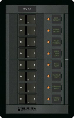 Blue Sea Systems 1200 12V DC 8 Position Vertical Electrical Panel