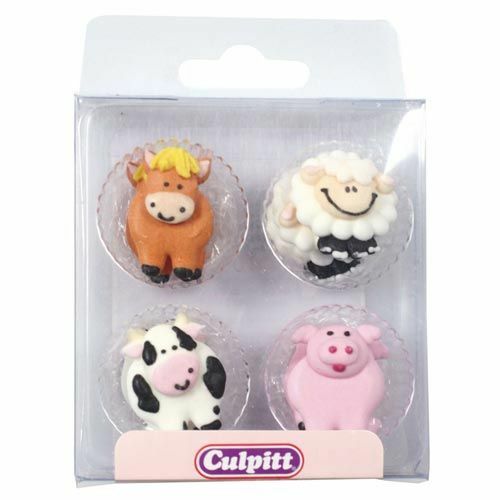 12 Zuckerfiguren Tiere Bauernhof Farm Tortendeko Land Urlaub Geburtstag