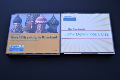 2x Hörbücher Eckstein Geschäftserfolg in Russland + Romhardt Slow down your Life