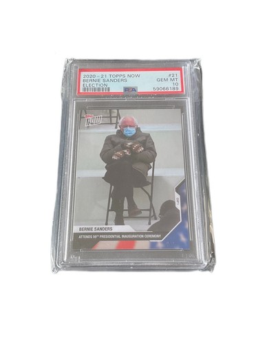 2020-21 Topps Now Election #21 Bernie Sanders PSA 10 GEM MINT - Picture 19 of 24