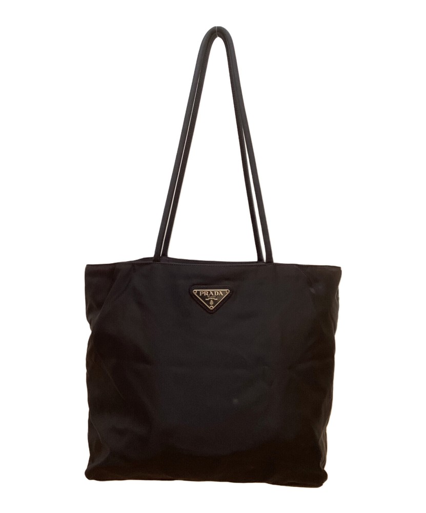 PRADA nylon tote bag black