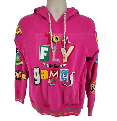Born Fly No Games Hoodie Size M Pink Hip Hop