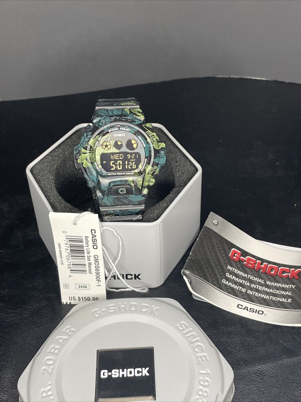 Casio G-Shock Floral Motif Watch GMD-S6900F-1 Limited Edition Rare Green