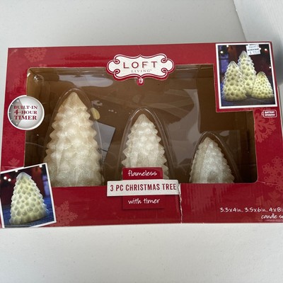 Loft Living 3pc Christmas Tree W/Timer Set LED Lights