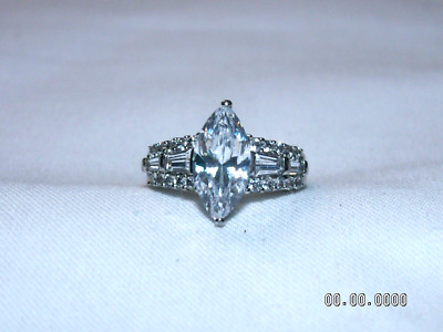 Stauer Platin vergoldet Sterling Silber von Cz / Zirkonia Ring, Größe 7,5