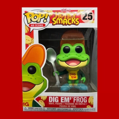 New Funko Pop #25 Ad Icons Kelloggs Honey Smacks Dig Em Frog Vinyl Figure