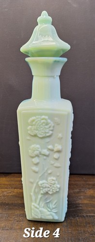 Vintage 1972 Jim Beam Decanters Jade Green Blue Slag Glass Asian Pagoda Style - Picture 4 of 15