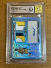 Max Christie BGS 8.5 22-23 Obsidian RC Patch Auto Electric Etch Blue Flood 20/27