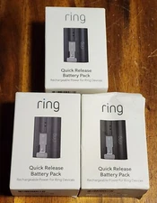 Ring Video Doorbell Quick Release Rechargeable Battery Lot Of 3 USED