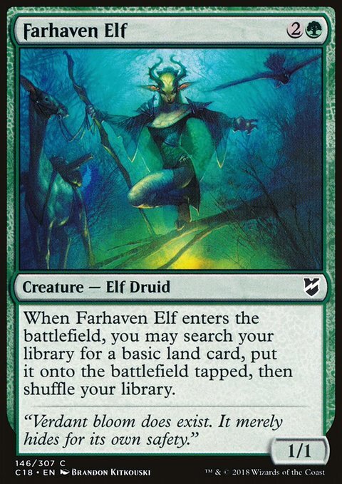 MTG Magic the Gathering Farhaven Elf (146/334) Commander 2018 LP