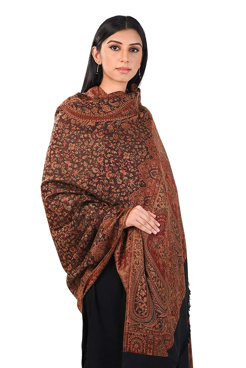 Women s Faux Pashmina Jamawar Shawl Wrap SIZE 40X80 Inches