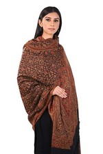 Women's Faux Pashmina Jamawar Shawl, Wrap SIZE: 40X80 Inches