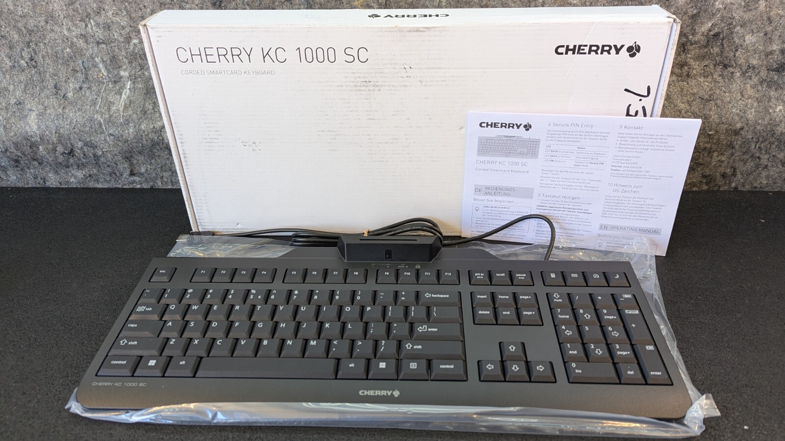 Cherry KC 1000 SC JK-A0104EU-2/00 Black USB Wired Keyboard w/ Smart Card Reader