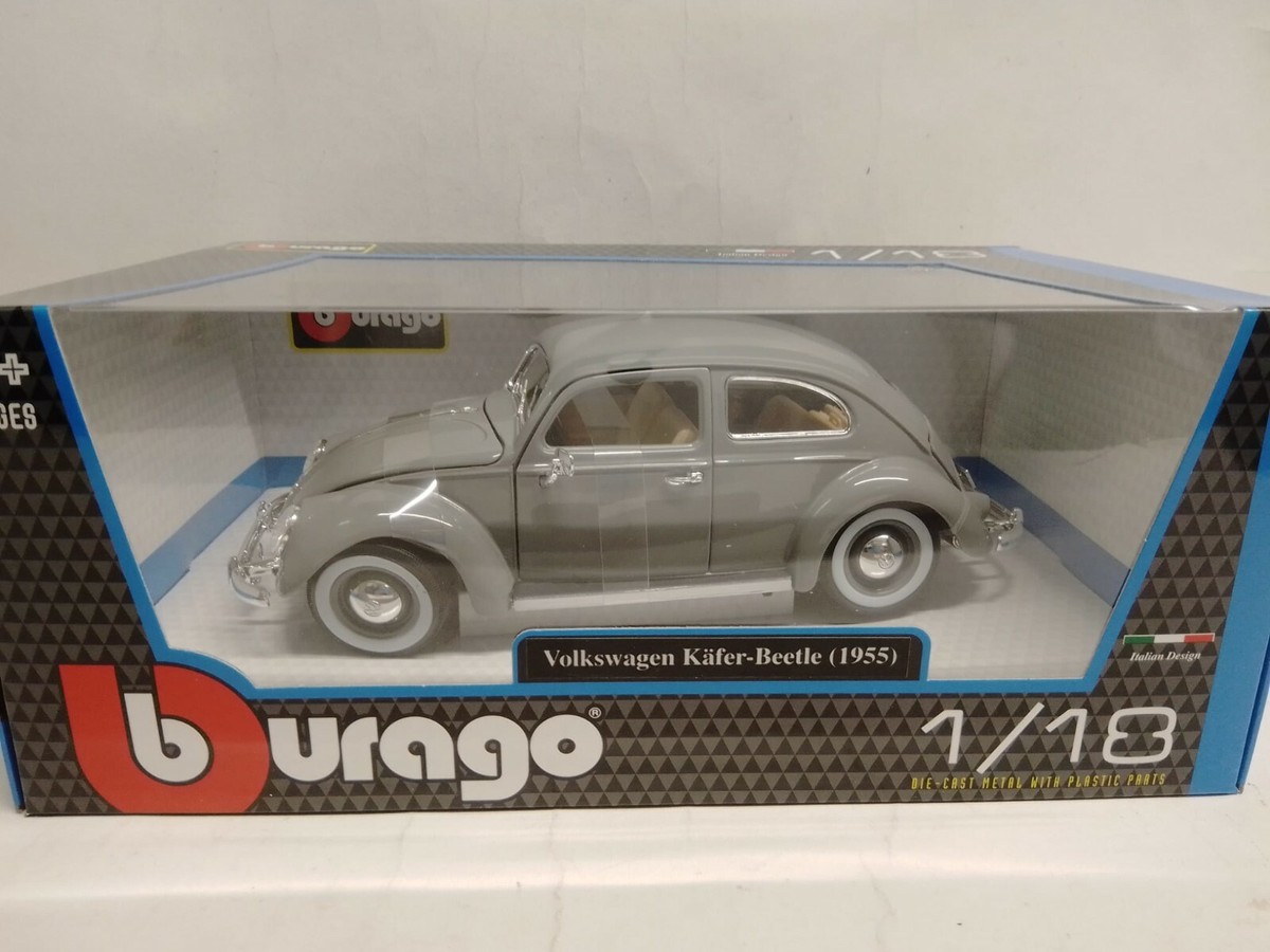 Burago Volkswagen 1/18 シルバー Burago BBurago Volkswagen Kafer Beetle Maggiolino Gray 1955