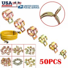 50Pcs Zinc Plated Spring Hose Pipe Clamps Air Clip Clamp 6 8 9 10 11 12 mm