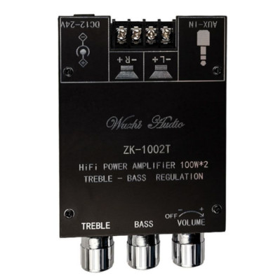 1pcs ZK-1002T Bluetooth Treble and Bass Adjustment Amplifier Board Double Track 