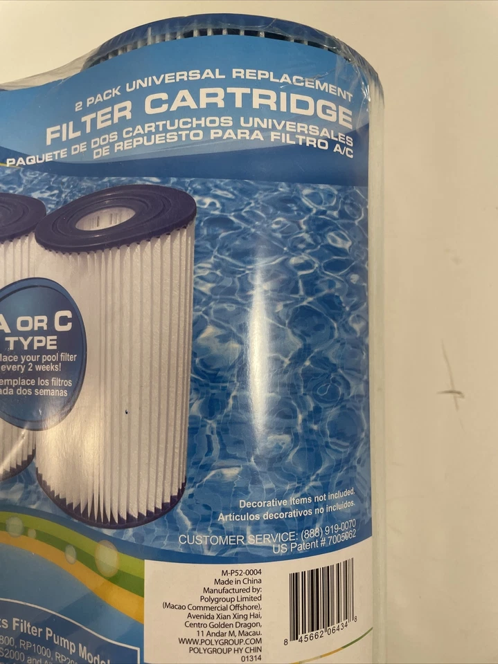 Swimming Pool Filter 2-Pack TYPE A or C Universal Filter Cartridge Water Pump - Image 4 of 4