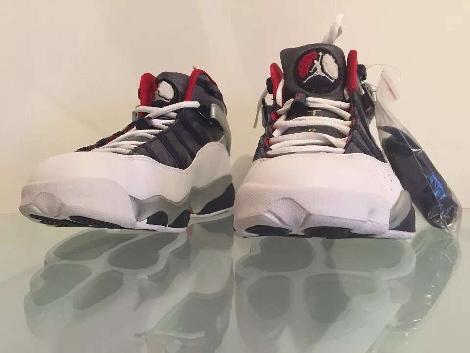 2008 NIKE AIR JORDAN 6 RINGS White Varsity Red Midnight Air Jordan 6 Rings Championship Pack White Red Wheat Navy  main image 3