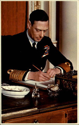 Adel & Monarchie Royals England König H.M. King GEORGE VI Postkarte Postcard