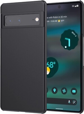 Google Pixel 6a Hülle Flüssig Silikon Schwarz Case TPU Gel Robust Case Cover