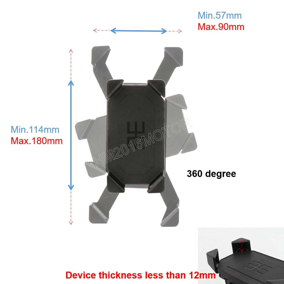 Soporte de teléfono celular 2 en 1 para motocicleta Honda Valkyrie Rune GL1500C NRX1800 Foto 2 de 4