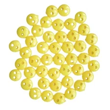 Tiny Round Yellow Buttons - 1/4" Doll Clothes Quilt Sew  - Shelly's Buttons