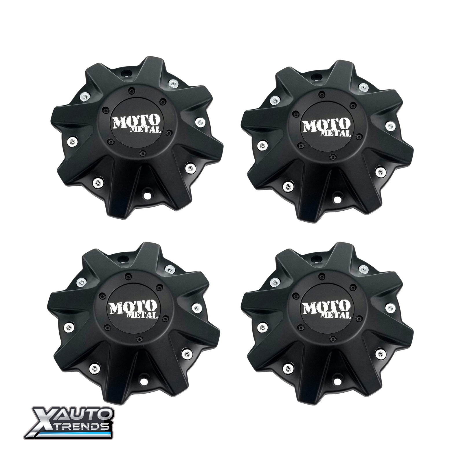 4 x MO970 Wheel Center Cap Satin Black w/ Optional Open End MO479L214SBO