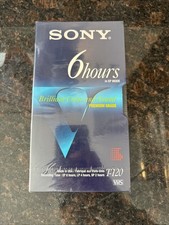 Sony VHS T-120 6 Hours EP Mode Premium Grade Blank Tape USA Made