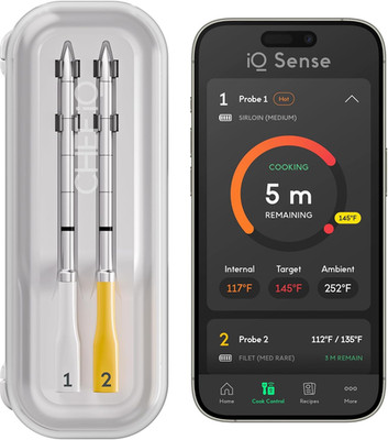 Sense | Smart Wireless Meat Thermometer | 2 Ultra-Thin Probes | Wifi Unlimited R