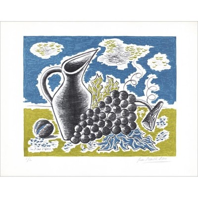 PICART LE DOUX Jean - Original Lithographie ''La grappe'' 50x65cm