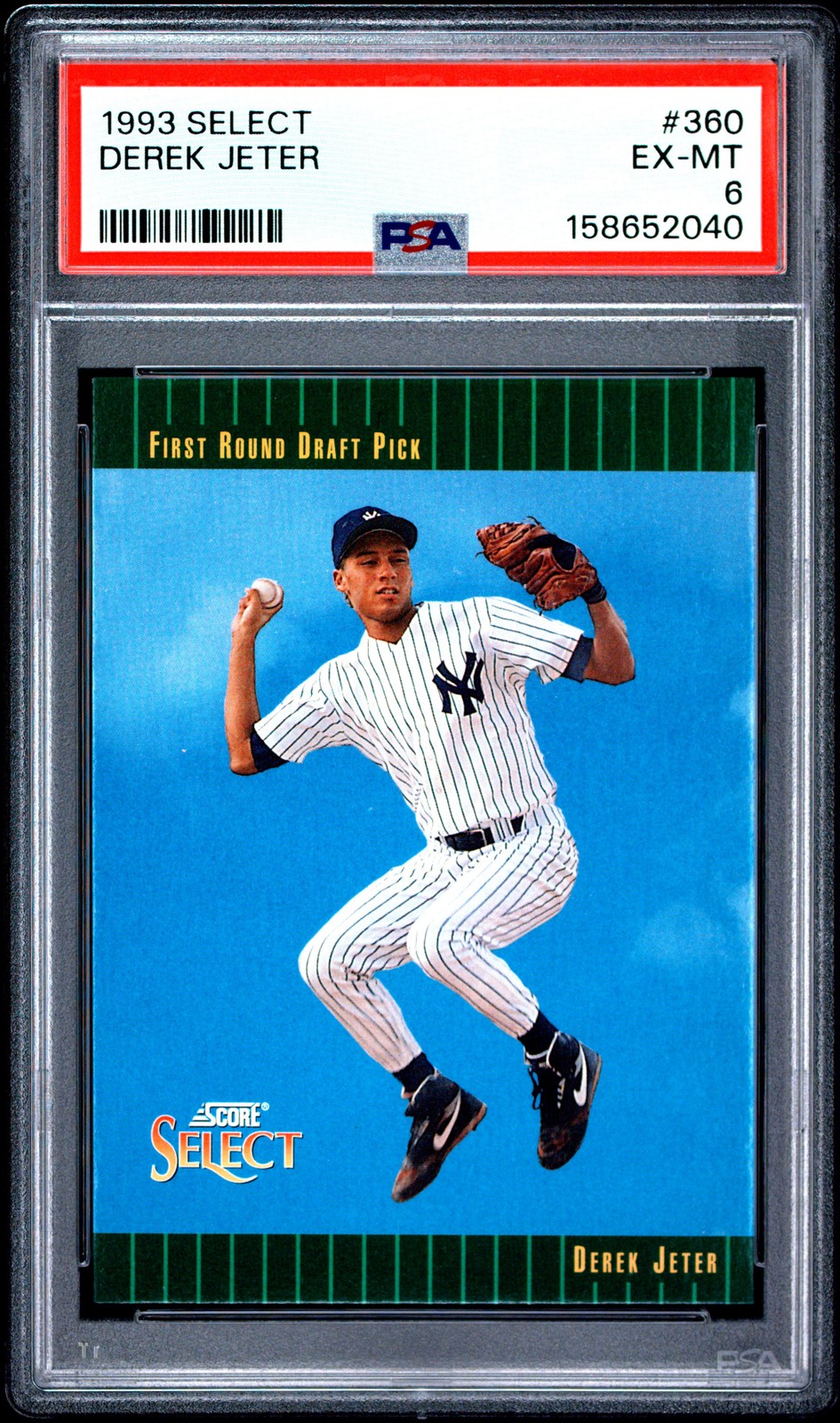 1993 SELECT #360 DEREK JETER ROOKIE RC PSA 6