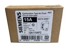 QA115AFCCSA Siemens QA115AFC 1 Pole 15A 120V QAF2 Combination CAFCI Breaker