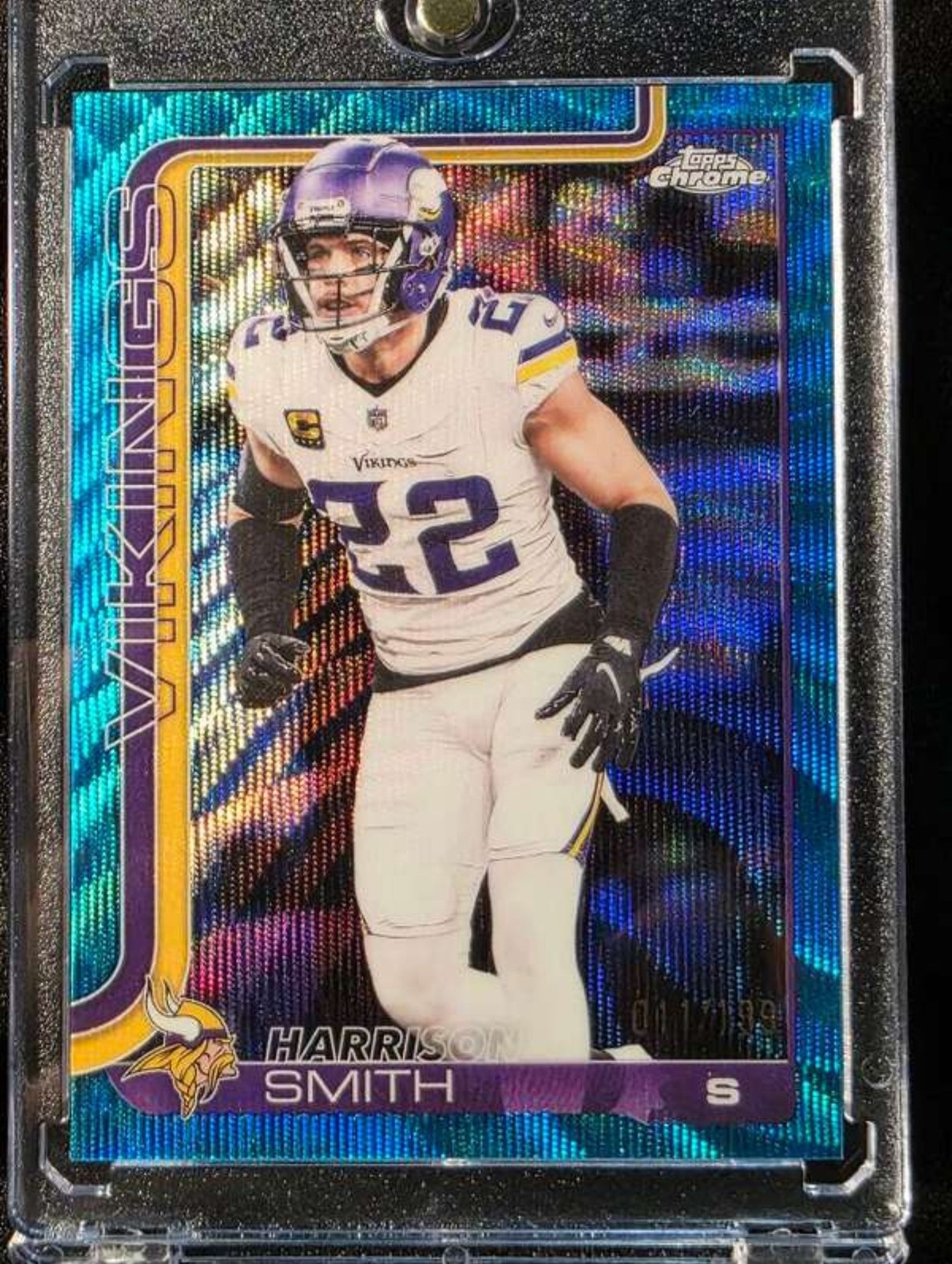 2025 Topps Chrome #204 Harrison Smith Aqua Wave Refractor #/199