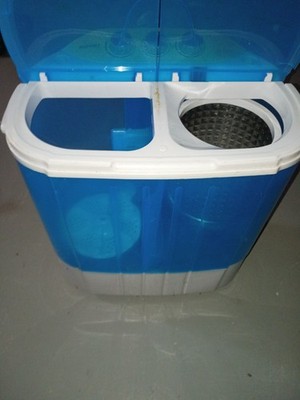 Haier HW80-BP14636 Compact Dual Tub Top-Loading Washing Machine Blue/White