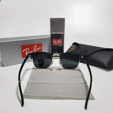 Ray-Ban RB3016 Sunglasses Clubmaster Classic Black Frame Glass Gray Lens 51 mm