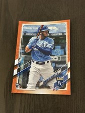 2021 Topps Orange /299 #32 EDWARD OLIVARES Kansas City Royals Baseball Card RC