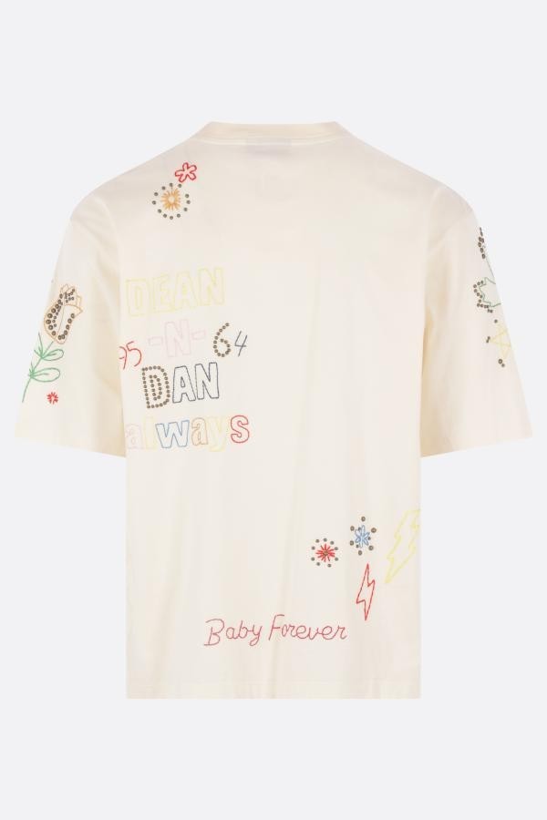 DSQUARED2 Handmade Scribbles Ivory Cotton T-Shirt New & Authentic image 2