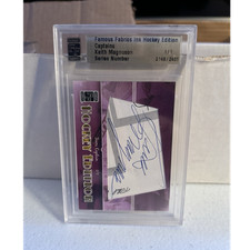 Famous Fabrics Ink Hockey Edition Team Captains Keith Magnuson 1/1 Cut Signature