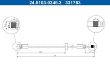 ATE Bremsschlauch 24.5103-0345.3 für VOLVO