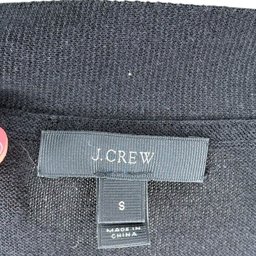 J. CREW Black V-Neck Lightweight Knit Cardigan Sweater Women's Size Small Button - Picture 6 of 6