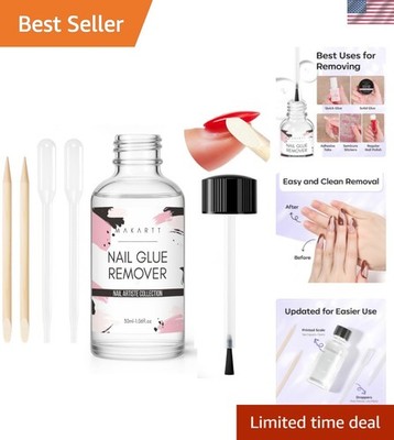Quick & Gentle Nail Glue Remover - 30ML Hema-Free Solution for Press On Nails