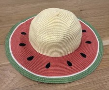 Watermelon Straw Sun Hat for Kids 5-7 Years - Size 4 - Beach Hat
