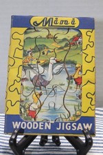 Vintage Mini Wooden Jigsaw Puzzle in Original Packaging
